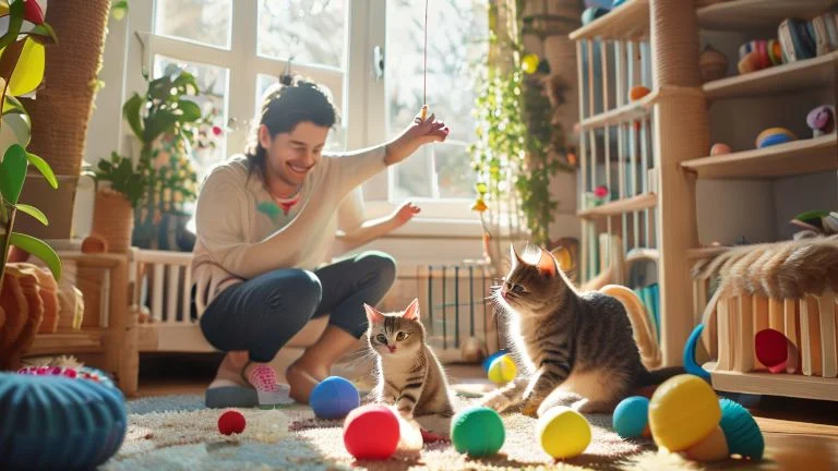 Como criar uma rotina divertida de brincadeiras para seu gato