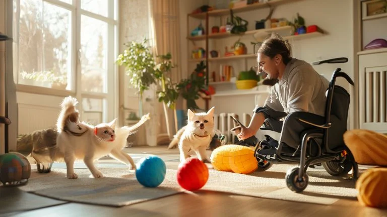 Como adaptar brincadeiras para pets com limitações físicas