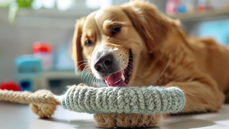 Brinquedos de corda: aliados na saúde bucal dos cães